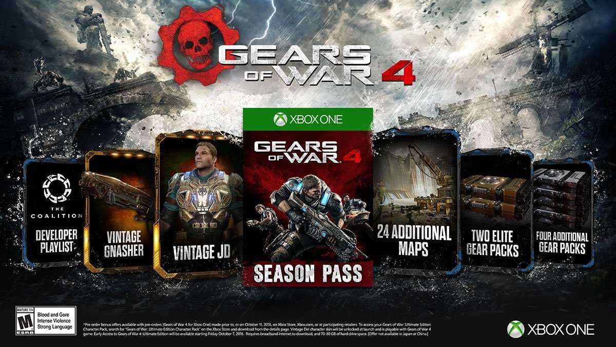 Gears of War 4: Collector's Edition (Includes Ultimate Edition SteelBook +  Season Pass) - Xbox One