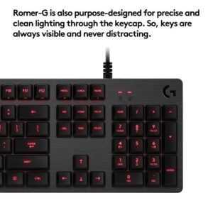 Logitech G413 Backlit Mechanical Gaming Keyboard with USB Passthrough – Carbon (PC) - Image 2