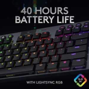 Logitech G915 TKL Tenkeyless LIGHTSPEED Wireless RGB Keyboard - Tactile (PC/Mac) - Image 3