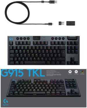 Logitech G915 TKL Tenkeyless LIGHTSPEED Wireless RGB Keyboard - Tactile (PC/Mac)