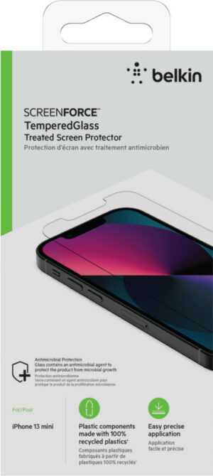 BELKIN Tempered Glass ANTI-MICROBIAL Screen Protector for IPhone 13 Mini - Image 5