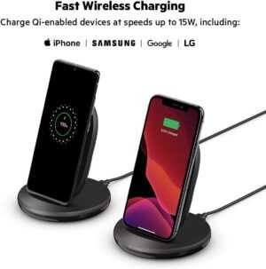 BELKIN BOOST↑CHARGE™ 15W Wireless Charging Stand + QC™ 3.0 24w Wall Charger - Image 3