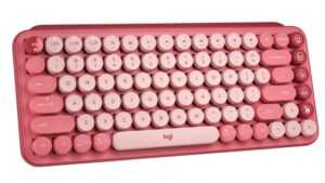 Logitech POP Keys Wireless Bluetooth Mechanical Keyboard - Heartbreaker Rose (PC/Mac) - Image 2