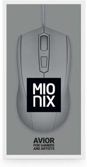 Mionix Avior Shark Fin Ambidextrous Optical Gaming Mouse - Gray (PC) - Image 3