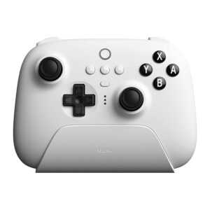 8Bitdo Ultimate Bluetooth Controller with Charging Dock - White (PC/Nintendo Switch/SteamDeck)