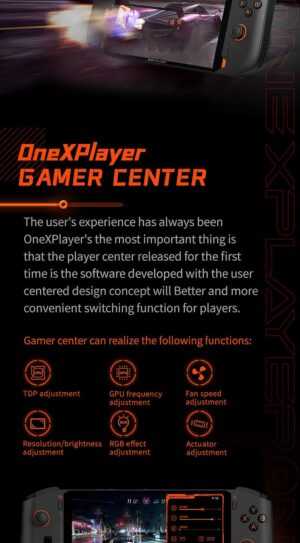 ONEXPlayer Mini Pro Handheld Game Console - Black (AMD Ryzen 6800U, 16GB, 2TB) - Image 2