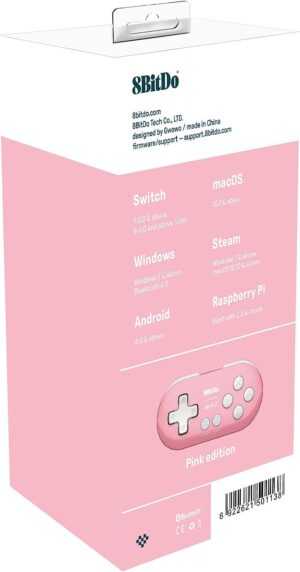 8Bitdo Zero 2 Bluetooth Gamepad - Pink (PC/Mobile/Nintendo Switch) - Image 2