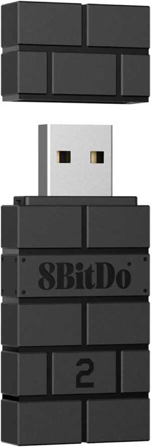 8Bitdo USB Wireless Bluetooth Adapter 2 For Windows - Black Edition (PC/Nintendo Switch/Mobile)