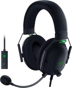 Razer BlackShark V2 - Wired Gaming Headset + USB Sound Card (PC/Mac/Switch/Playstation/Xbox)