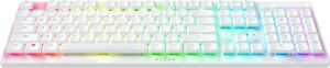 Razer DeathStalker V2 Pro - Wireless Low Profile Optical Gaming Keyboard - Clicky Purple Switch - White Edition (PC)