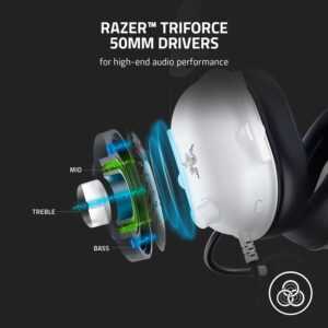 Razer BlackShark V2 X - Wired Gaming Headset - White Edition (PC/Mac/Switch/Playstation/Xbox) - Image 2