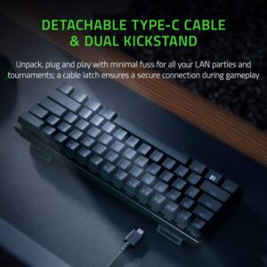 Razer Huntsman Mini - 60% Optical Gaming Keyboard - Clicky Purple Switch (PC) - Image 4