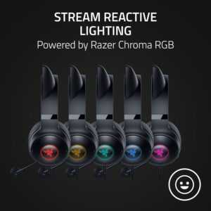 Razer Kraken Kitty V2 - USB Headset with RGB Kitty Ears - Black (PC) - Image 3