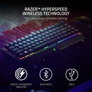 Razer BlackWidow V3 Mini HyperSpeed - 65% Wireless Mechanical Gaming Keyboard - Green Switch (PC) - Image 3