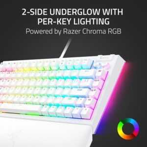 Razer BlackWidow V4 75% - Hot-swappable Mechanical Gaming Keyboard - White Edition - US Layout (PC) - Image 5