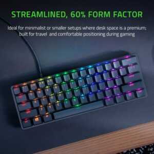 Razer Huntsman Mini - 60% Optical Gaming Keyboard - Clicky Purple Switch (PC) - Image 2