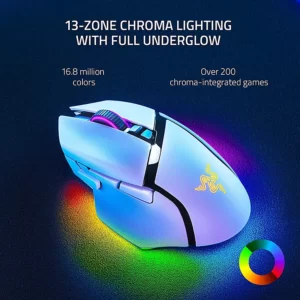 Razer Basilisk V3 Pro White Edition - Ergonomic Wireless Gaming Mouse (PC) - Image 3