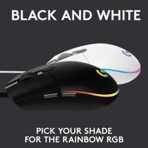 Logitech G203 LIGHTSYNC Wired Gaming Mouse - Black (PC/Mac) - Image 7