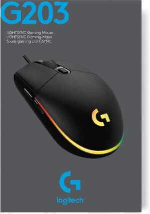 Logitech G203 LIGHTSYNC Wired Gaming Mouse - Black (PC/Mac) - Image 10