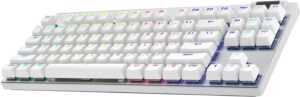 Logitech G PRO X TKL Lightspeed Wireless Gaming Keyboard - Tactile - GX Brown - White (PC)