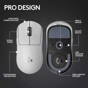 Logitech G PRO X Superlight 2 Lightspeed Wireless Gaming Mouse - White (PC) - Image 7