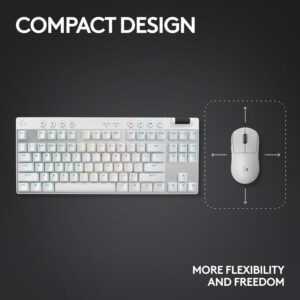 Logitech G PRO X TKL Lightspeed Wireless Gaming Keyboard - Tactile - GX Brown - White (PC) - Image 7