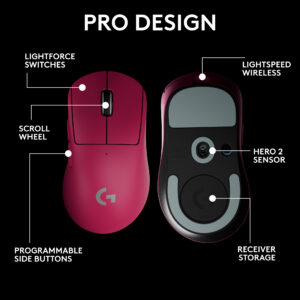 Logitech G PRO X Superlight 2 DEX Lightspeed Wireless Gaming Mouse - Pink (PC) - Image 8