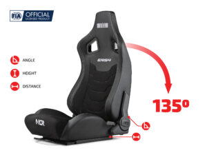 Next Level Racing ERS4 Elite Reclining Seat - PU Leather & Suede Edition - Image 7